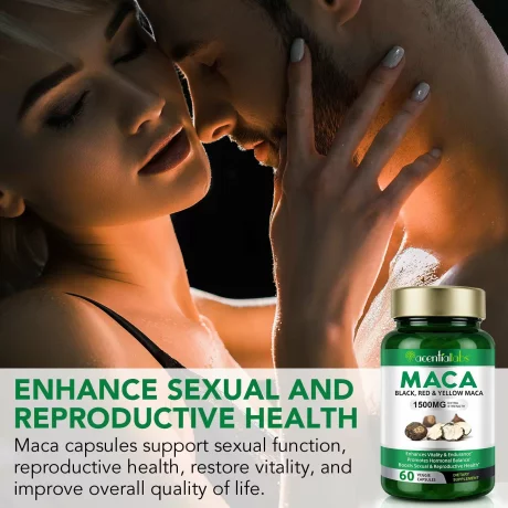 Capsule Maca Neagra, Imbunatateste vitalitatea si rezistenta, Promoveaza echilibrul hormonal, Imbunatateste sanatatea sexuala si reproductiva, 60 capsule
