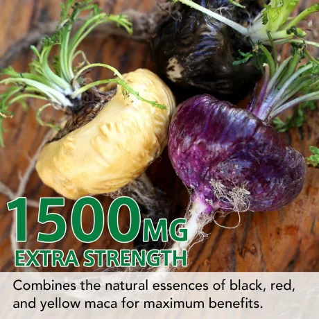 Capsule Maca Neagra, Imbunatateste vitalitatea si rezistenta, Promoveaza echilibrul hormonal, Imbunatateste sanatatea sexuala si reproductiva, 60 capsule