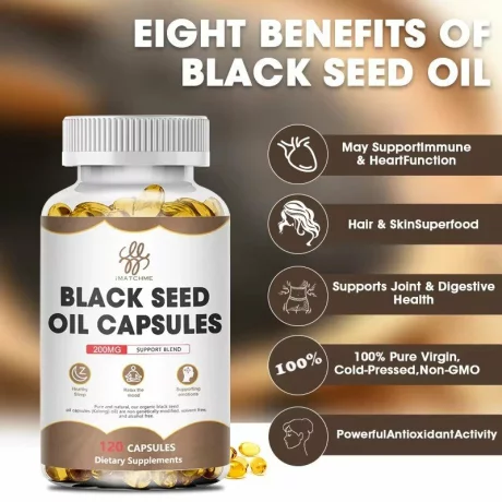 Capsule chimen Negru, sistemul imunitar, sănătatea pielii, părului și unghiilor, antioxidante și antiinflamatoare naturale, echilibrul glicemiei și colesterolului