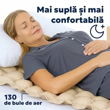 Saltea Antiescara cu Compresor Silentios A HF6001, Sistem Antiescare, 200 x 90 cm, Presiune Alternativa, Bleu