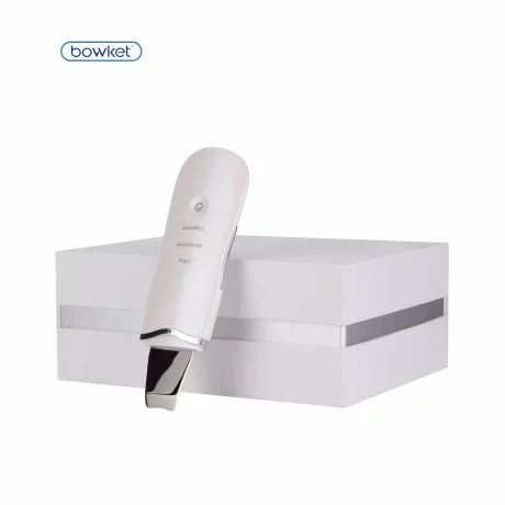 Scrubber cu ultrasunete, lifting facial, ajută la îndepărtarea impurităților, Vibrații cu ultrasunete de 26000 de ori/minut, alb