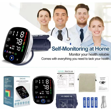 Tensiometru digital profesional pentru tensiune arterială cu afișaj LED portabil Alhena-BP103