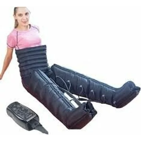 Aparat de presoterapie pentru drenaj limfatic si masaj pntru brat Alhena® M-PRO 3001, 4 X 4 camere de compresie aer, 6 moduri de tratament, Marime XXL