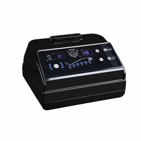 Aparat de presoterapie pentru drenaj limfatic si masaj Alhena® M-PRO 3001, 4 X 6 camere de compresie aer, 6 moduri de tratament, 30-250 mmHg, recuperare medicala, masaj terapeutic, refacere musculara, marimea XXL, negru