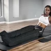 Aparat de presoterapie pentru drenaj limfatic si masaj Alhena® M-PRO 3001, 2 X 6 camere de compresie aer, 6 moduri de tratament, 30-250 mmHg, recuperare medicala, masaj terapeutic, refacere musculara, marimea XL, negru