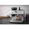 Espressor profesional 3 in 1 semiautomat, Alhena®, Ecran tactil, Rasnita Integrata, Sistem de Spumare Lapte, Carafa pentru lapte, boiler dublu, pompa Ulka, 58 mm, 20 bari, pentru hoteluri, clinici