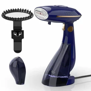 Aparat de calcat cu abur electrice, Alhena® Aparate electrocasnice inteligente portabile, pentru calatorie si pentru uz casnic si hotelier, albastru