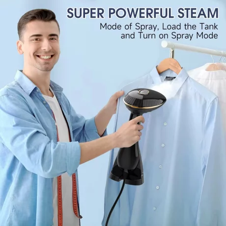 Aparat de calcat cu abur electrice, Alhena® Aparate electrocasnice inteligente portabile, pentru calatorie si pentru uz casnic si hotelier, albastru