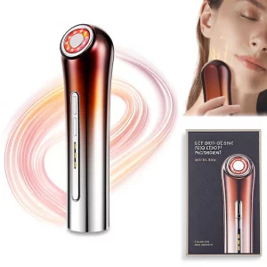 Aparat Facial Alhena®, 6 in 1, profesional pentru tratament facial si intinerirea pielii, Mezoterapie + EMS + RF + Lifting + Led, infrumusetare, reducerea ridurilor, orange