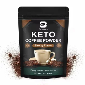 Super-Cafea Keto, Supliment pentru suprimarea poftei de mancare pentru slabire - Energie, sanatate si frumusete, Cafea instant, 100g