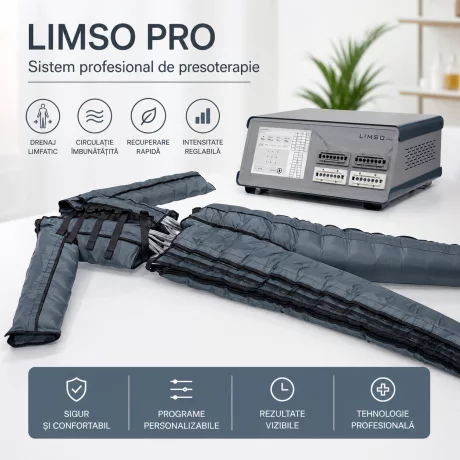 Aparat drenaj limfatic Alhena®, profesional cu 48 de camere, limfedem după mastectomie, Artrită reumatoidă, Insuficiență venoasă cronică, Fibromialgie, Menopauză, Chirurgie ortopedică, Osteoartrită;