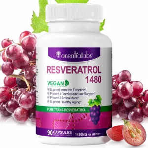 Capsule Resveratrol Supliment de Resveratrol 1480mg , regenerare celulara, 90 capsule