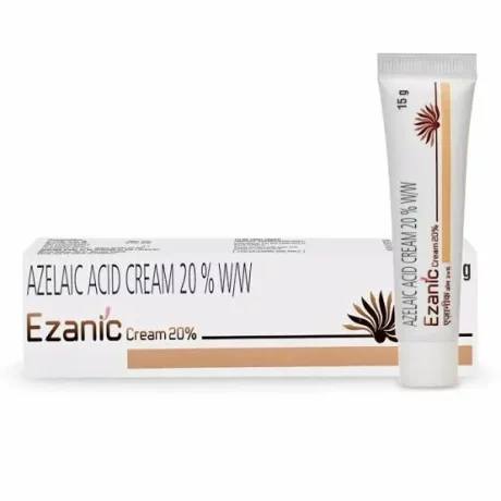 Crema cu acid azelaic, 20%, 15g, Ilumineaza petele maronii, Ezanic, Reduce cicatricile post-acneice