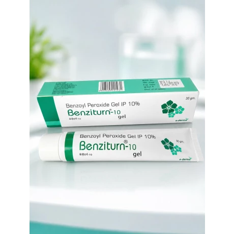 Benzoil Peroxide 10%gel efect keratolitic si exfoliativ, actionand impotriva comedoanelor in cadrul tuturor stadiilor acestora de dezvoltare, Benzaturin