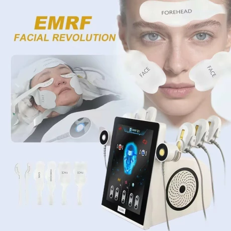 Aparat inteligent de electroliza facia, Tehnologie revolutionara anti aging, RF cu 6 mânere și ecran tactil de 15 inci,  Lifting facial cu microcurent EMS nechirurgical, noninvaziv