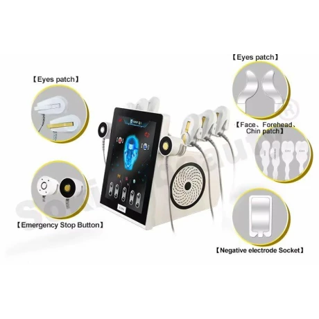 Aparat inteligent de electroliza facia, Tehnologie revolutionara anti aging, RF cu 6 mânere și ecran tactil de 15 inci,  Lifting facial cu microcurent EMS nechirurgical, noninvaziv