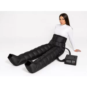 Aparat de presoterapie si drenaj limfatic cu ecran digital, pantalon talie inalta 2x8 camere de compresie aer, 6 moduri de tratament,marimea XL