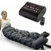 Aparat de presoterapie pentru drenaj limfatic, pantalon talie inalta plus mana, Alhena®M-PRO 3001, 3X6 camere de compresie aer, 6 moduri de tratament, 30-250 mmHg, recuperare medicala, anticelulitic, limfedem, marimea XL, 142/83 negru