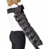 Aparat de presoterapie pentru drenaj limfatic, pantalon talie inalta plus mana, Alhena®M-PRO 3001, 3 X 8 camere de compresie aer, 6 moduri de tratament, 30-250 mmHg, recuperare medicala, anticelulitic, limfedem, marimea XXL, 142/83 negru