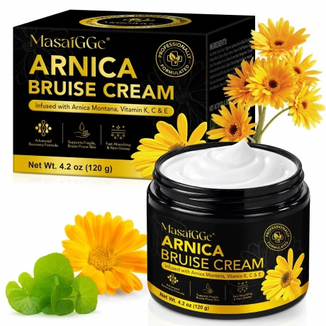 Complex cu Arnica Montana, vitamina K, C, E Masaij, 4 în 1 pentru vindecarea vânătăilor, pentru ten fragil, predispus la vânătăi